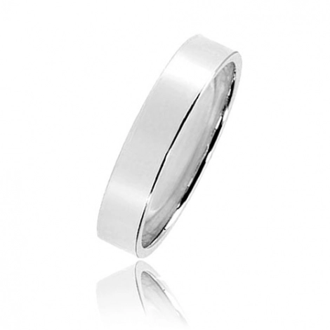 Bonheur Parisien en platine large de 4 mm
