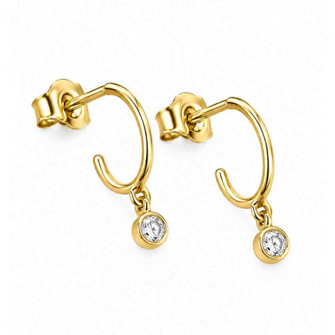 Boucle d'oreille cr�ole Diamant pendante � combiner