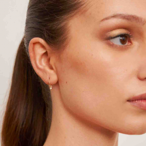 Boucle d'oreille cr�ole Diamant pendante
