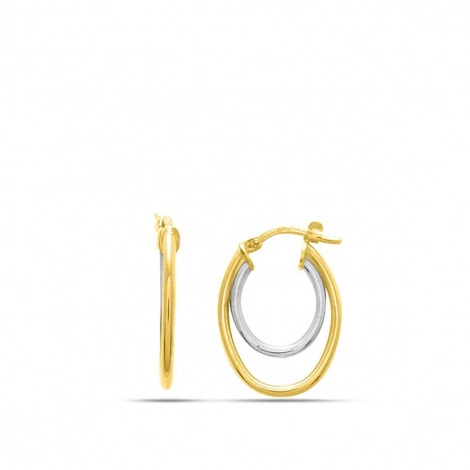 Boucles d'oreilles fantaisie ovales 21 mm