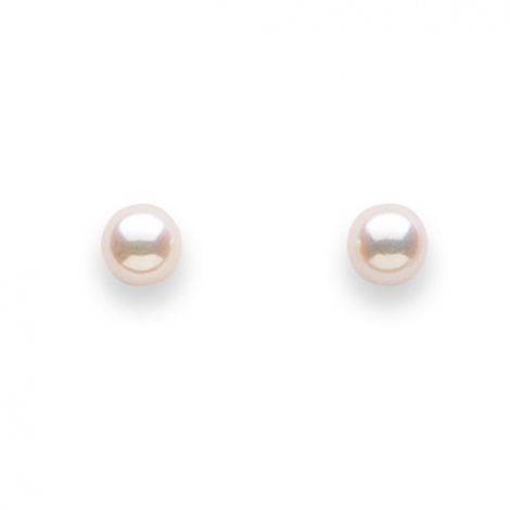 Boucle d'oreille perle de culture - 6-6.5 mm-Eugènie- A16065B