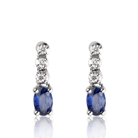 Boucle d'oreille saphir