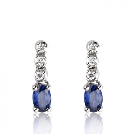 Boucle d'oreille saphir