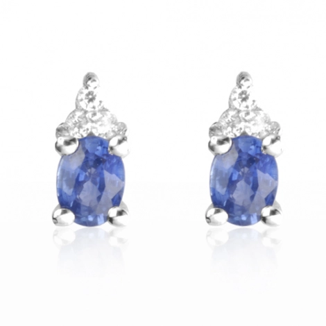 Boucle d'oreille saphir