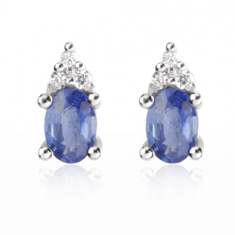 Boucle d'oreille saphir