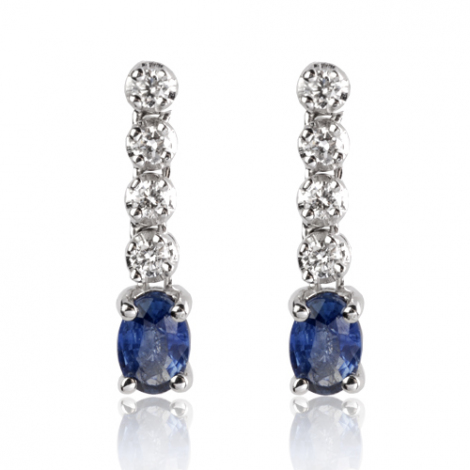 Boucle d'oreille saphir
