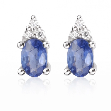Boucle d'oreille saphir