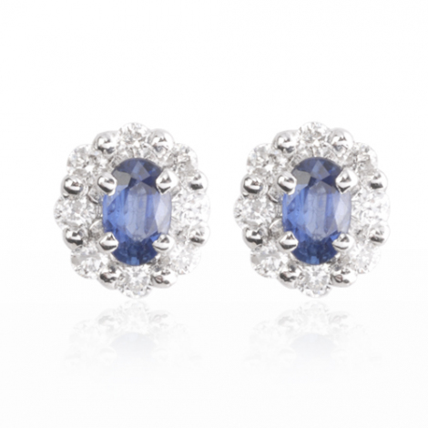 Boucle d'oreille saphir