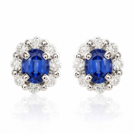 Boucle d'oreille saphir
