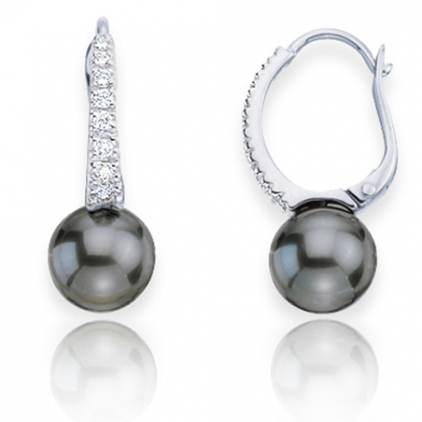 Boucle perle de Tahiti - 8.5 mm-Olivia- B16910