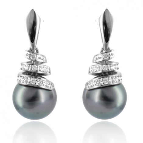 Boucle perle de Tahiti - 8-8.5 mm-Nastasia- B12050