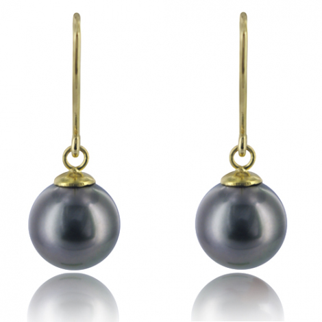 Boucle perle de Tahiti - 8-9 mm-Clémence- B19127