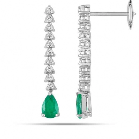Boucles d'oreilles Emeraude