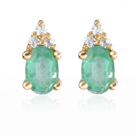 Boucle d'oreille meraude