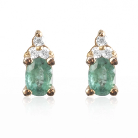 Boucle d'oreille meraude