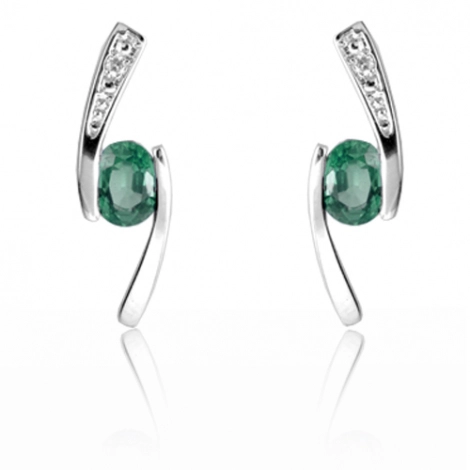 Boucles d'oreilles meraudes