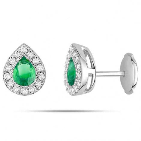 Boucles d'oreilles Emeraude