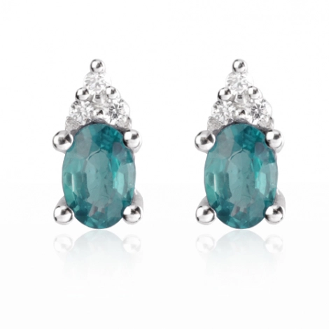 Boucle d'oreille meraude