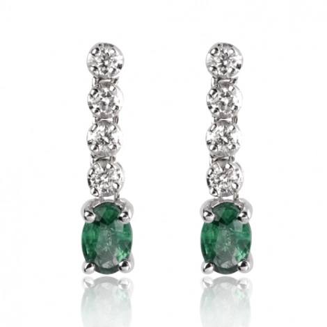 Boucle d'oreille meraude