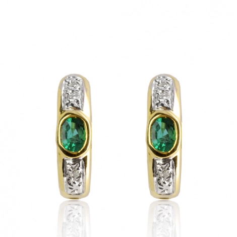 Boucles d'oreilles meraudes