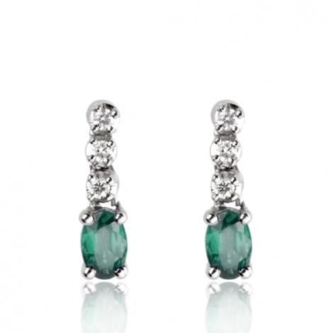 Boucle d'oreille meraude
