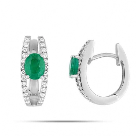 Boucles d'oreilles Emeraude