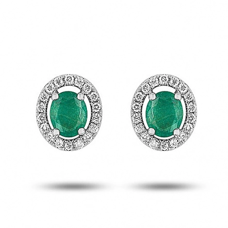 Boucles d'oreilles Emeraude