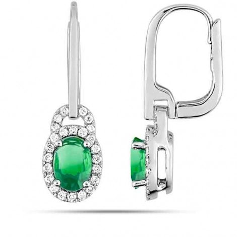 Boucles d'oreilles Emeraude