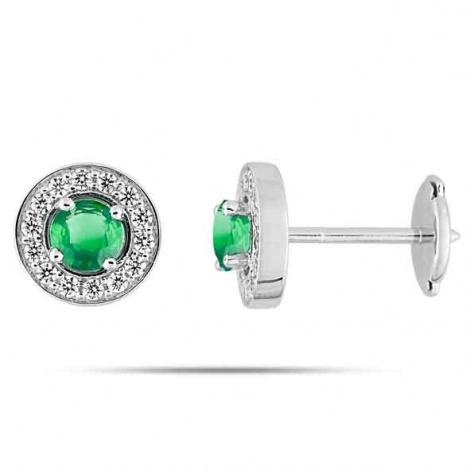 Boucles d'oreilles Emeraude