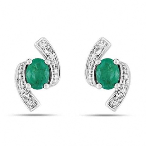 Boucles d'Oreilles Emeraude