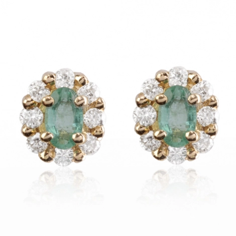 Boucle d'oreille meraude