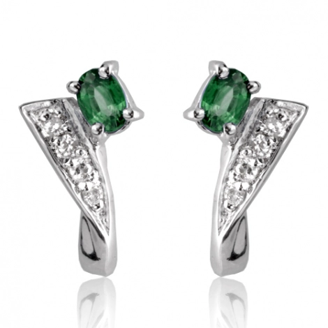 Boucles d'oreilles meraudes