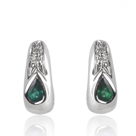 Boucles d'oreilles meraudes
