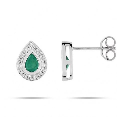 Boucles d'Oreilles Emeraude