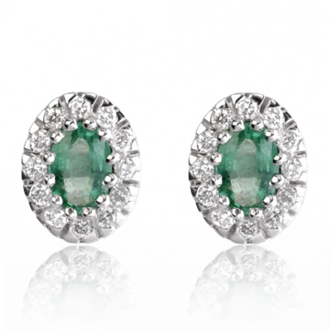 Boucles d'oreilles meraudes