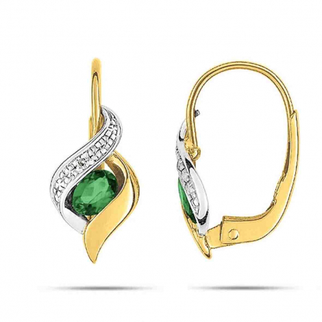 Boucles d'Oreilles Emeraude