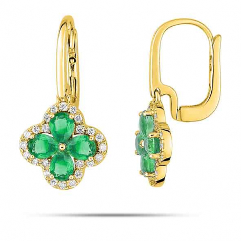 Boucles d'oreilles Emeraude