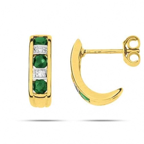Boucles d'Oreilles Emeraude