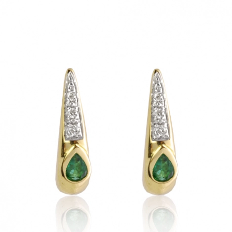 Boucles d'oreilles meraudes