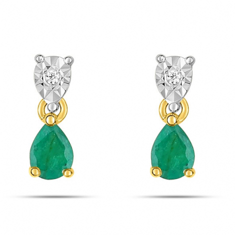 Boucles d'Oreilles Emeraude