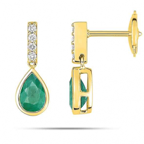 Boucles d'oreilles Emeraude