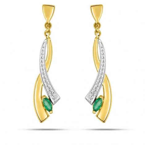 Boucles d'Oreilles Emeraude