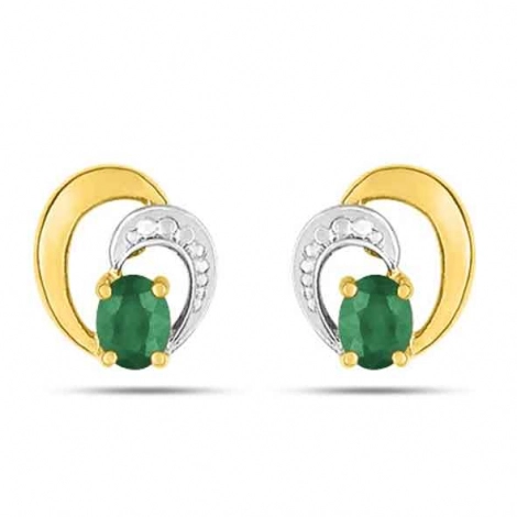 Boucles d'Oreilles Emeraude