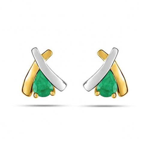 Boucles d'Oreilles Emeraude