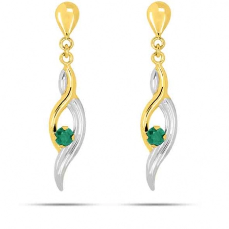 Boucles d'Oreilles Emeraude