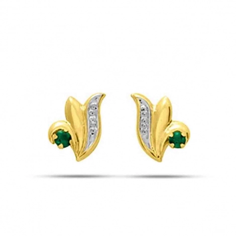 Boucles d'Oreilles Emeraude