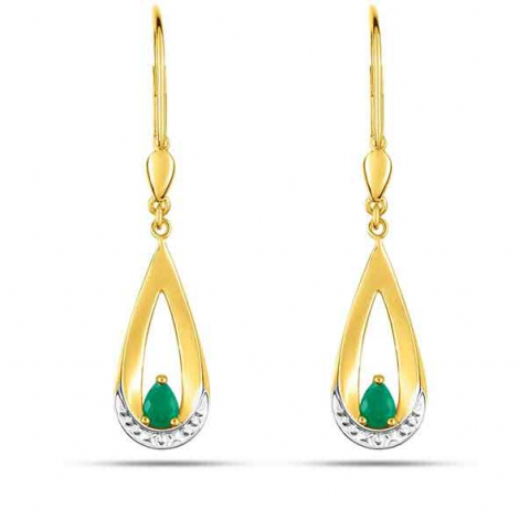 Boucles d'Oreilles Emeraude