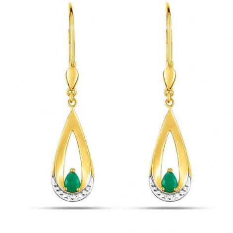 Boucles d'Oreilles Emeraude