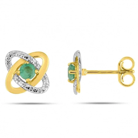 Boucles d'Oreilles Emeraude
