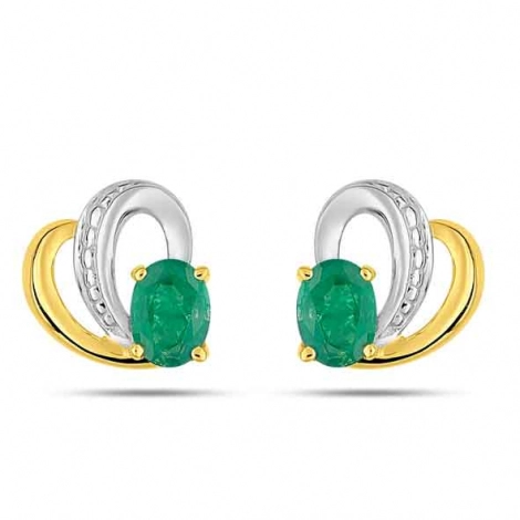 Boucles d'Oreilles Emeraude